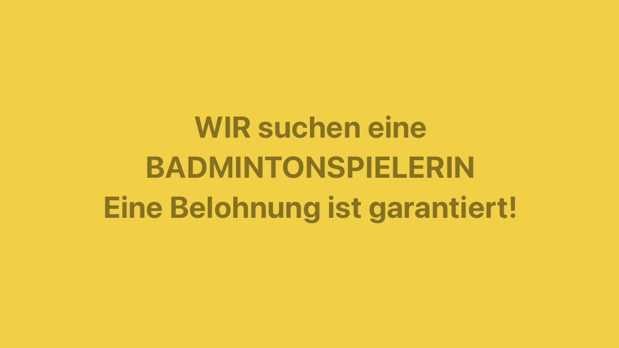 Gesucht!
